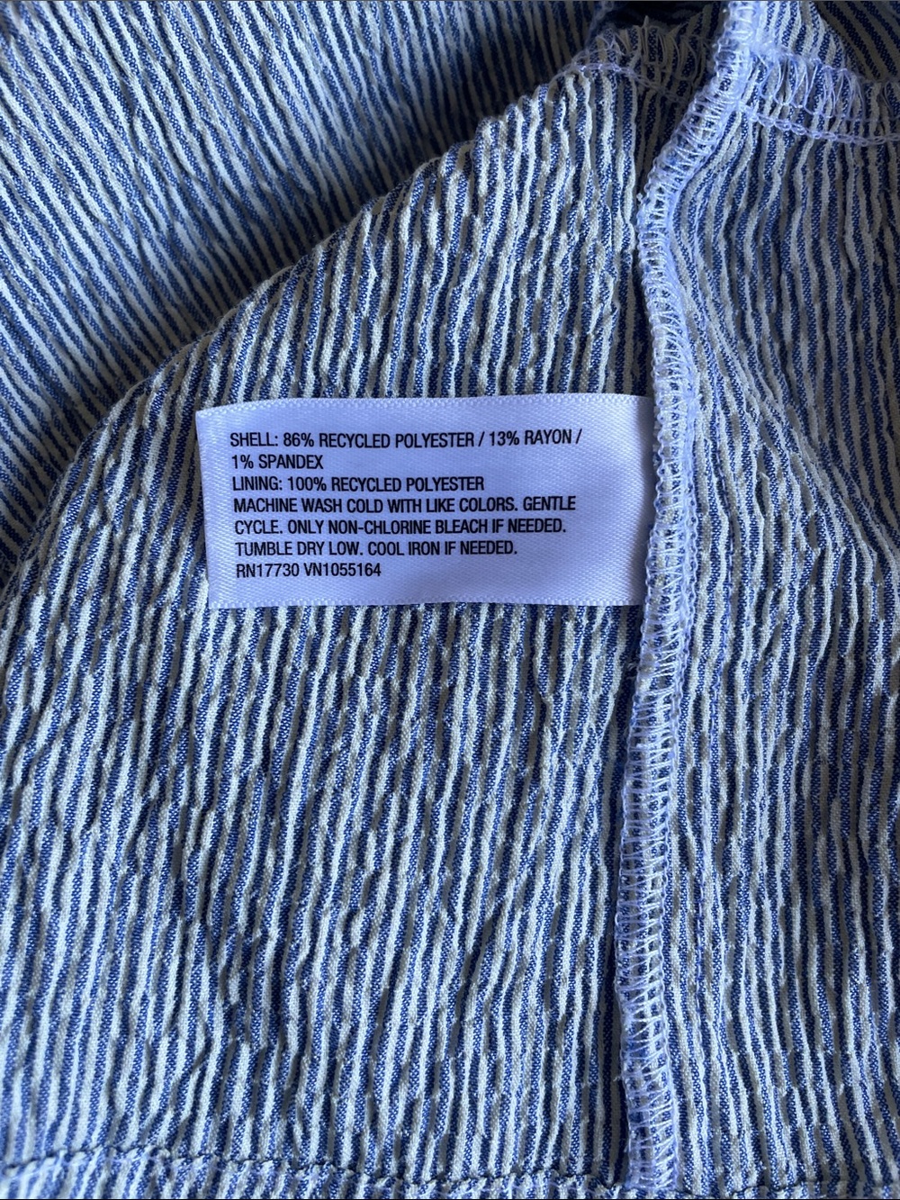 NWOT Wild Fable Blue Smocked Tie-Front Puff Sleeve Dress Size XXL - Picture 5 of 5